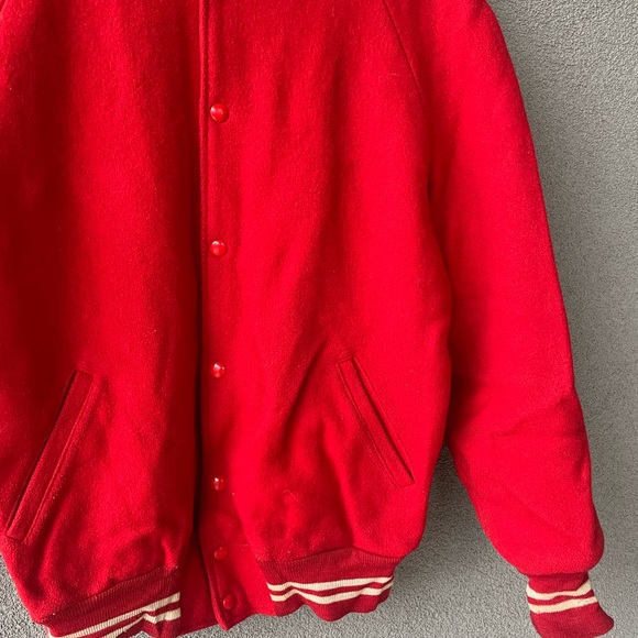 Engineers UBC,Red Wool Varsity Jacket, Unisex Clothes, Vintage Wool Jacket,Gift - Picture 4 of 11